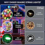 Outdoor Christmas Lights, 800LEDs 262FT Christmas Tree String Lights, IP67 Waterproof 11 Modes Warm and Multicolor Holiday Lights with Remote for House Yard Xmas Decorations