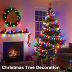 114 FT 350 LED String Lights Outdoor Indoor, Christams String Lights Waterproof 8 Modes & Timer, Fairy Lights Plug in for Bedroom, Weeding, Patio, Party, Holiday,Christmas Decor（Multicolor）