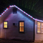 Dazzle Bright C9 Christmas String Lights, 100 LED 66 FT Waterproof Connectable Green Wire Fairy Lights, Christmas Lights for Indoor Outdoor Home Garden Yard Xmas Tree House Decorations (Red and White)