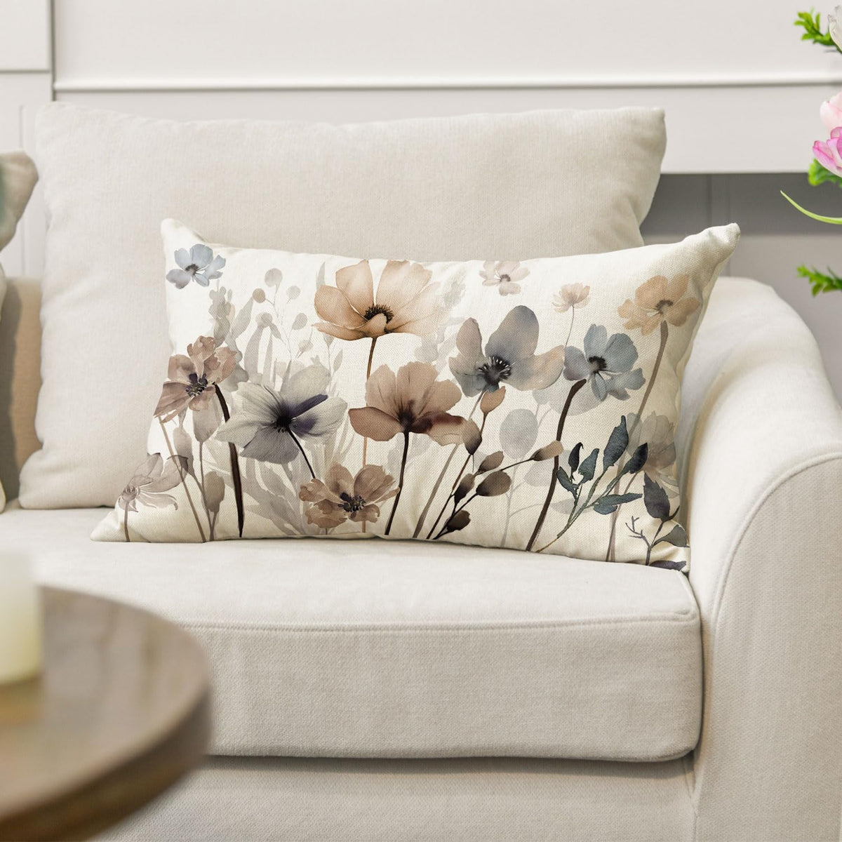 AVOIN colorlife Set of 12 Seasonal Holiday 4th of July Throw Pillow Covers, 12 x 20 Inch Star Memorial Day Poppy Flowers Chinoiserie Spring Summer Fall Winter Christmas Cushion Case Decoration