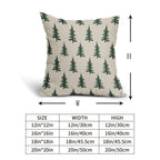 Christmas Tree Pillow Covers 20x20 Set of 2 Dark Forest Green Xmas Tree Rustic Style Winter Decorative Outdoor Pillowcases Farmhouse Holiday Decorations Throw Cushion Case Decor for Couch Sofa Bed