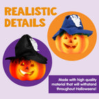 JOYIN 6 Pcs Light Up Pumpkins Halloween Decorations Outdoor Indoor Jack O Lanterns Decor LED Foam Home Large Trick Or Treat Bucket