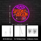 Spooky Season Neon Sign, LED Halloween Neon Light for Décor, Halloween Parties, Gift,USB Powered, Dimmable