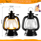 12 Pcs Halloween Mini Lantern, Lantern Centerpieces for Tables with LED Simulation Candle, 4 Inch Small Hanging Lantern, Lanterns Decorative for Wedding Centerpiece Tables (Warm Yellow