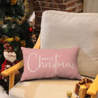 DFXSZ Christmas Throw Pillow Covers 12x20 Inch Set of 2 Merry Christmas Farmhouse Decorations Believe Holiday Decor Throw Cushion Case for Home Couch