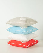 AFIRMLY 18x18,Cotton Christmas Blessing Throw Pillow Cover for Bed Sofa Cushion Car Snowflake Embroideried Pillowcases,1pair Blue