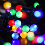 Christmas Lights Outdoor 19Ft 70 LED Chritmas Globe String Lights with Pearlized Glass Bulb UL Certified Christmas Tree Lights for Tree Decor