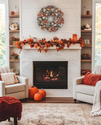 Fall Wreaths for Front Door, 24 inch Fall Hydrangea Wreaths for Front Door Outside Large Artificial Autumn Floral Wreath for Thanksgiving Harvest Christmas Wall Mantel Porch Indoor Outdoor Decor