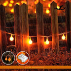 JMEXSUSS Orange Lights for Halloween, 33ft with 8 Modes Remote, 100 LED Globe String Lights Outdoor Battery Operated for Halloween Bedroom Thanksgiving Party Christmas Decor