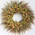 26" Fall Wreath for Front Door - Large Artificial Eucalyptus and Fake Ferns Leaves Outdoor Wreath for Porch, Window,Farmhouse,Home,Thanksgiving Day Harvest Festival Autumn Decor