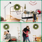 26 inch Norfolk Pine Wreath, Realistic Christmas Wreath for Front Door,Artificial Real Touch Green Wreath Greenery for Door Wall Windows Mantle Outdoor Christmas Decoration