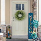 26 inch Norfolk Pine Wreath, Realistic Christmas Wreath for Front Door,Artificial Real Touch Green Wreath Greenery for Door Wall Windows Mantle Outdoor Christmas Decoration