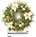 Pre-lit Christmas Wreath with Lights, Pine Cones Gold Balls, Berries and Gold Flowers, 24 Inch 50 Battery Operated LED Lights, Holiday/Decoration/for Front Door/Outdoor