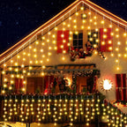 131FT Christmas Lights Outdoor 1440 LED Christmas Decorations Waterproof Plug in with 8 Modes & Timer Christmas Lights for Roof Party Garden Holiday Decor（Warm White）