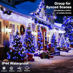 393 FT Christmas Lights 1000 LED Xmas Lights Outdoor Christams String Lights Waterproof 8 Modes & Timer, Fairy Lights Plug in for Weeding, Patio, Party, Holiday,Christmas Decor (Blue)