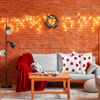 Mixweer 2 Pcs Tufted Christmas Throw Pillow Cover 18 x 18 Inch Santa Hat Pillow Covers 3D Xmas Pillows Case Decorative Soft Cushion Cover for Sofa Couch Bed Room