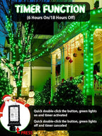 240 LED 78FT C6 Christmas String Lights, Super Long Christmas Lights Outdoor Indoor with 13 Modes & Timer, Waterproof Fairy Twinkle Light Plug in for Tree Garden Party Xmas Decorations (Green)
