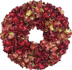 Fall Wreaths for Front Door, 24 inch Fall Hydrangea Wreaths for Front Door Outside Large Artificial Autumn Floral Wreath for Thanksgiving Harvest Christmas Wall Mantel Porch Indoor Outdoor Decor