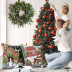 KatchOn, Farmhouse Christmas Pillow Covers 18x18 - Pack of 4 | Farmhouse Pillow Covers, Holiday Pillow Covers | Christmas Throw Pillow Covers for Christmas Decorations | Snowman Pillow Covers 18x18