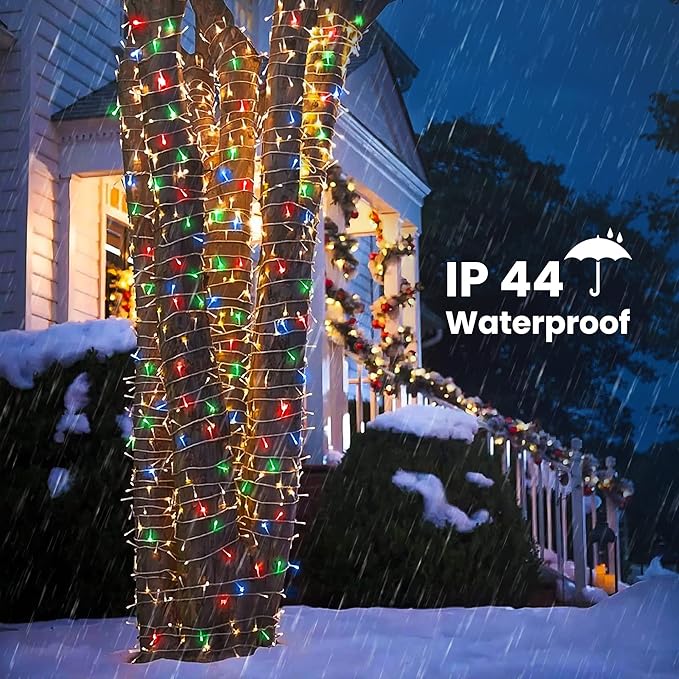 175Ft Outdoor Christmas Lights, 500 LED Fairy Twinkle Lights with 8 Modes, Timer, Waterproof for Garden, Wedding, Holiday, Xmas Tree Decorations (Multicolor)