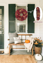Fall Wreaths for Front Door, 24 inch Fall Hydrangea Wreaths for Front Door Outside Large Artificial Autumn Floral Wreath for Thanksgiving Harvest Christmas Wall Mantel Porch Indoor Outdoor Decor