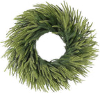26 inch Norfolk Pine Wreath, Realistic Christmas Wreath for Front Door,Artificial Real Touch Green Wreath Greenery for Door Wall Windows Mantle Outdoor Christmas Decoration