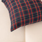 Huierxun Christmas Pillow Covers 18x18 Set of 2, Christmas Decorations Scottish Tartan Plaid Throw Pillow Cases Farmhouse Decorative Square Cushion Case for Sofa Couch Home Decor (Plaid H,18''x18'')