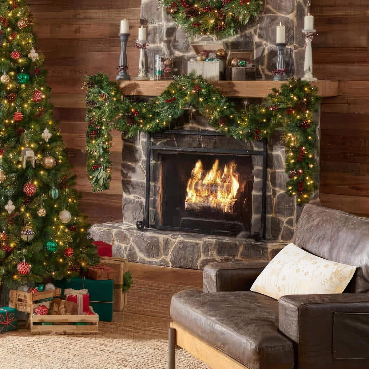 Topfinel Christmas Pillow Covers 20x20 Set of 2,Xmas Cream Velvet Snowflake Reindeer Decorative Pillow Case Winter Holiday Decor for Home Couch,White and Gold