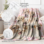 Labrador Retriever Dog Throw Blanket,Labrador Retriever Gifts for Dog Lovers,Soft Flannel Blanket Throw,Gift for Women Kid Girls Halloween Christmas 50"x60"