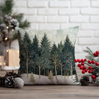 Nipil Christmas Forest Pillow Covers 18x18 Double-Sided, Farmhouse Christmas Decor, Xmas Winter Snowflake Forest Decorative Throw Pillow Cover for Home Living Room Bedroom Decor