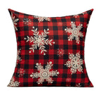 VAKADO Christmas Throw Pillow Covers Decorations Outdoor 18x18 Set of 4 Farmhouse Buffalo Check Xmas Red Deer Cushion Cases Winter Living Room Snow Holiday Home Decor for Couch Porch Indoor Navidad