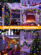 Christmas Lights 1200 LED 394 FT, Waterproof Outdoor String Lights with 8 Modes, Fairy Lights for Holiday Decor (Multicolor)
