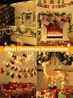 Christmas Lights 1200 LED 394 FT, Waterproof Outdoor String Lights with Remote and Timer, Christmas Tree Lights with 8 Modes Dimmable, Fairy Lights for Holiday Decor (Warm White)