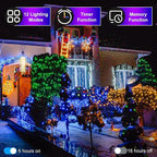 350LED Christmas Lights Indoor Outdoor, 90ft 12 Modes Blue LED String Lights with Timer Dimmable, Waterproof Christmas Tree Lights for Xmas Patio Yard Fence Balcony Bedroom Garden Party Decor Blue
