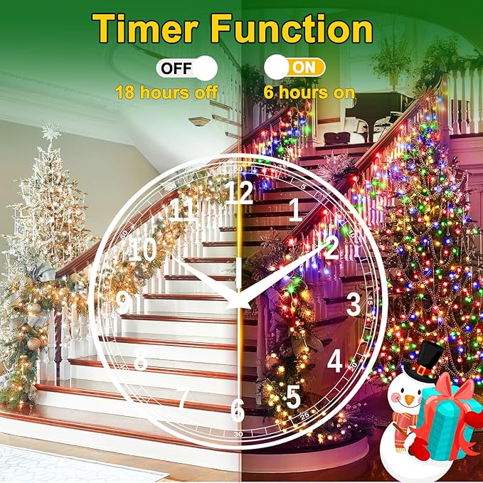 164FT 1600 LED Christmas Lights Outdoor Decorations with 320 Drops Timer 8Mode Curtain String Lights Waterproof Plug in Fairy Lights for Indoor,Xmas,Party,Patio,Window,Fence,Trees Decor(Multicolor)