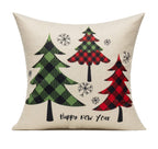 VAKADO Christmas Throw Pillow Covers Decorations Outdoor 18x18 Set of 4 Farmhouse Buffalo Check Xmas Red Deer Cushion Cases Winter Living Room Snow Holiday Home Decor for Couch Porch Indoor Navidad