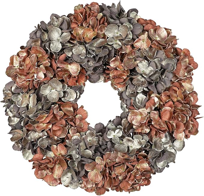 Fall Wreaths for Front Door, 24 inch Fall Hydrangea Wreaths for Front Door Outside Large Artificial Autumn Floral Wreath for Thanksgiving Harvest Christmas Wall Mantel Porch Indoor Outdoor Decor