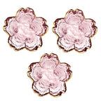 1-3Pcs Japanese Style Small Glass Plate With Golden Border Mini Seasoning Dessert Cute Style Sakura Bowl For Ice Cream Sala