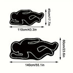 VIKAMA Abstract Human-Shaped Carpet Anti-Slip Area Entrance, Living Room Floor Mat, Bedroom Bedside Rug, Home Decoration