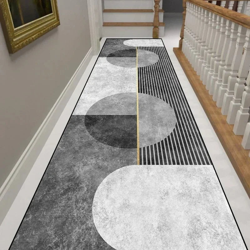 VIKAMA Modern Minimalist Corridor Carpet, Slip-Resistant Floor Covering For Corridors, Living Room Floor Mat, Home Decoration