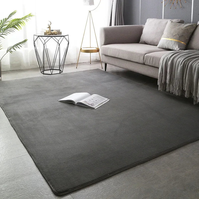 Solid Color Coral Velvet Floor Mat Bathroom Bathroom Doorway Absorbent Non-slip Thickened Cozy Carpet