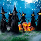 Light-Up Witch Stakes Halloween Outdoor Decoration