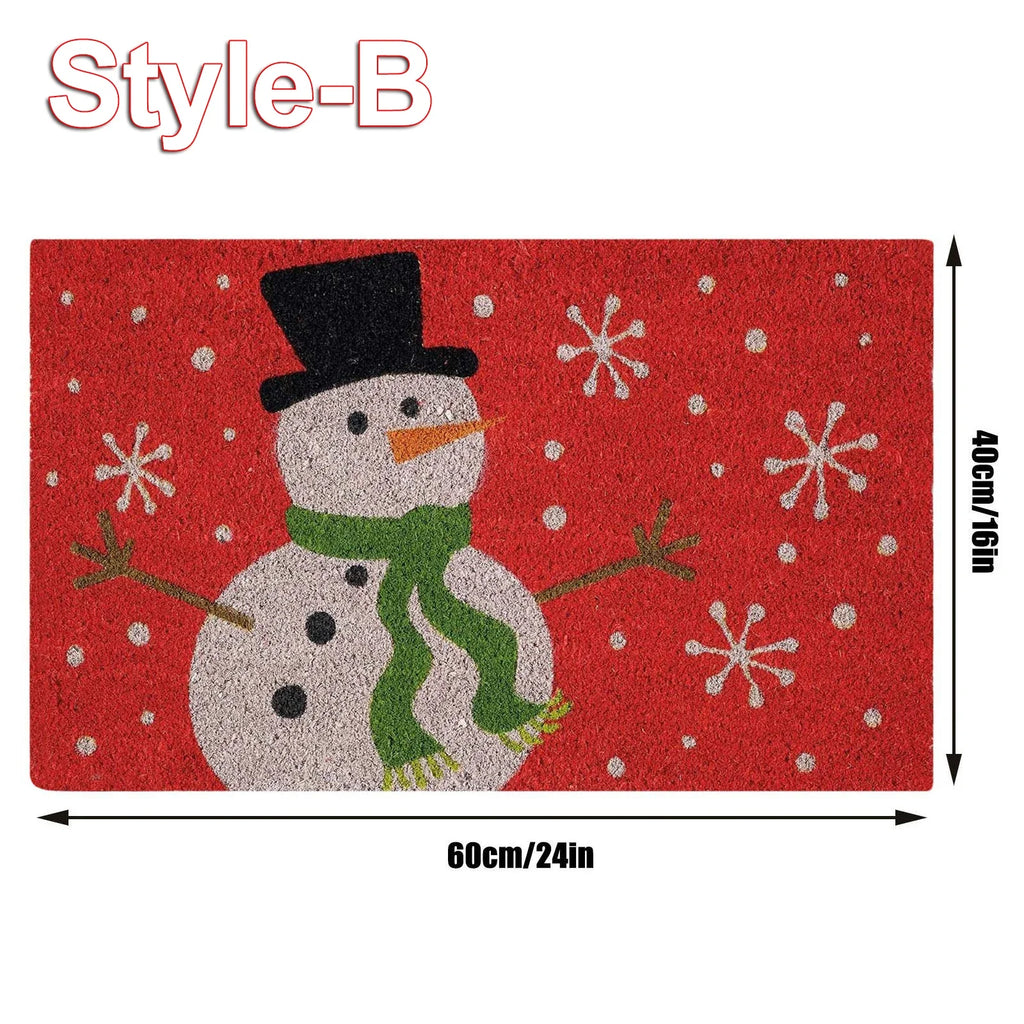 Christmas Door Mat Outdoor Welcome Mat For Front Door, Entryway Christmas Carpet, 60X40CM Inch Door Mats, Anti-Slip Rug For Home