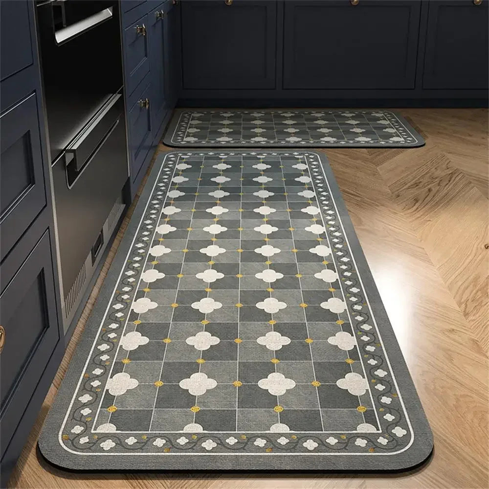 VIKAMA 1/2pcs Kitchen Floor Mat, Anti-Slip And Easy To Maintain, Home Decoration, Entrance Porch Carpet, Living Room Floor Mat
