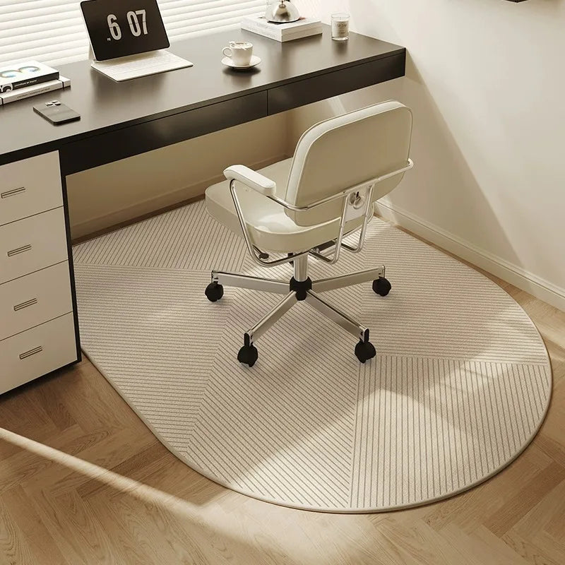 VIKAMA Chair floor mat Arched Bedroom vanity rug Modern home decor Study Playroom Swivel chair Mute rug Office desk floor mat