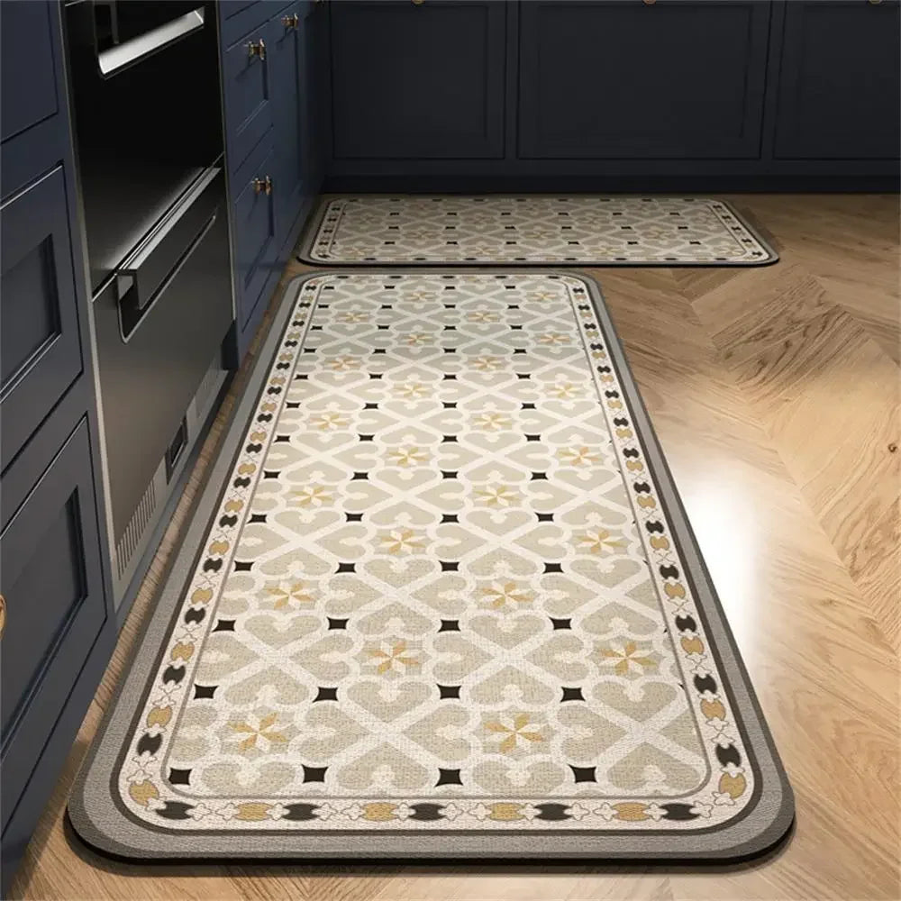 VIKAMA 1/2pcs Kitchen Floor Mat, Anti-Slip And Easy To Maintain, Home Decoration, Entrance Porch Carpet, Living Room Floor Mat