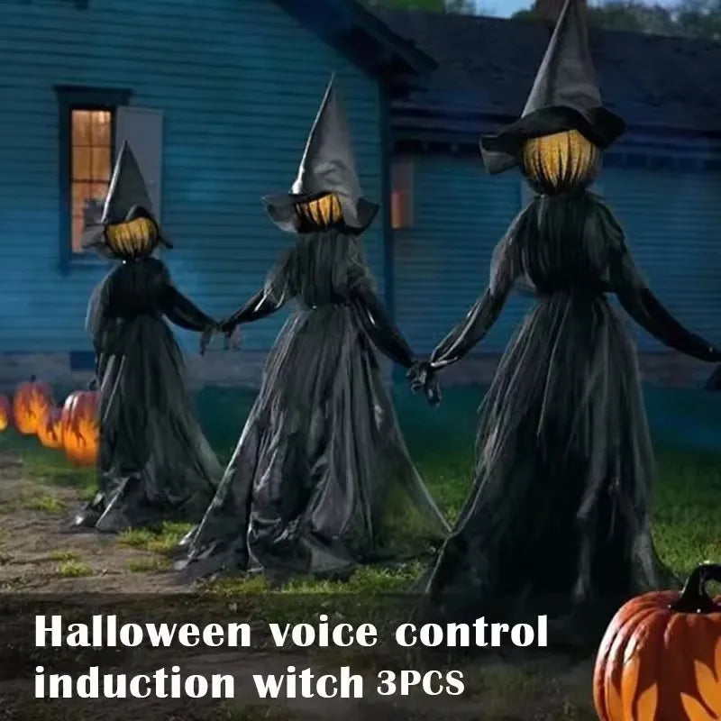 Light-Up Witch Stakes Halloween Outdoor Decoration