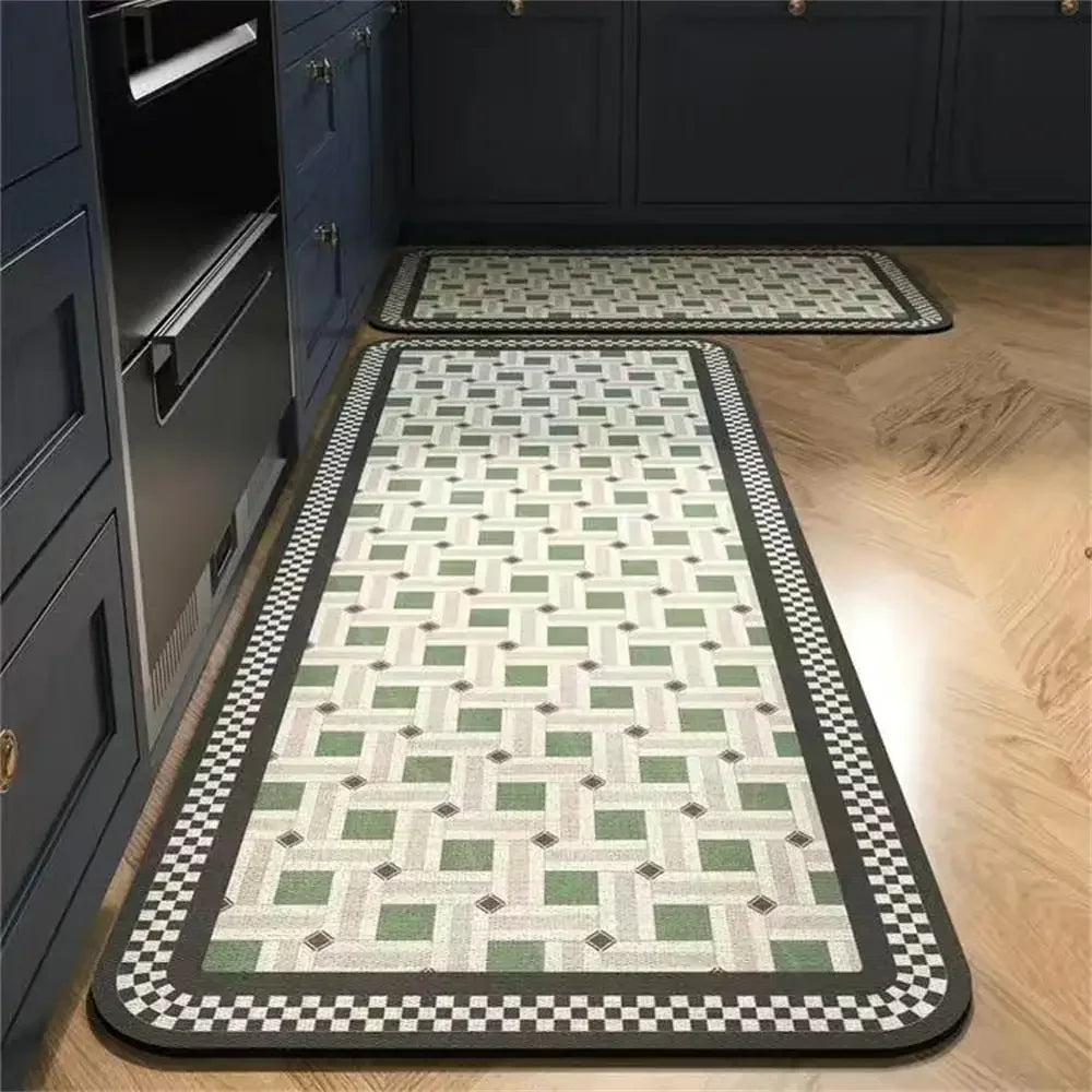 VIKAMA 1/2pcs Kitchen Floor Mat, Anti-Slip And Easy To Maintain, Home Decoration, Entrance Porch Carpet, Living Room Floor Mat