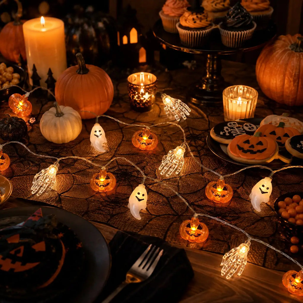 Halloween LED Pumpkin Ghost String Lights