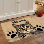 VIKAMA Cartoon Cute Cat Carpet Soft Doormat Welcome Mat Living Room Carpet Kitchen Rug Rug For Bedroom Outdoor Carpet Home Dec